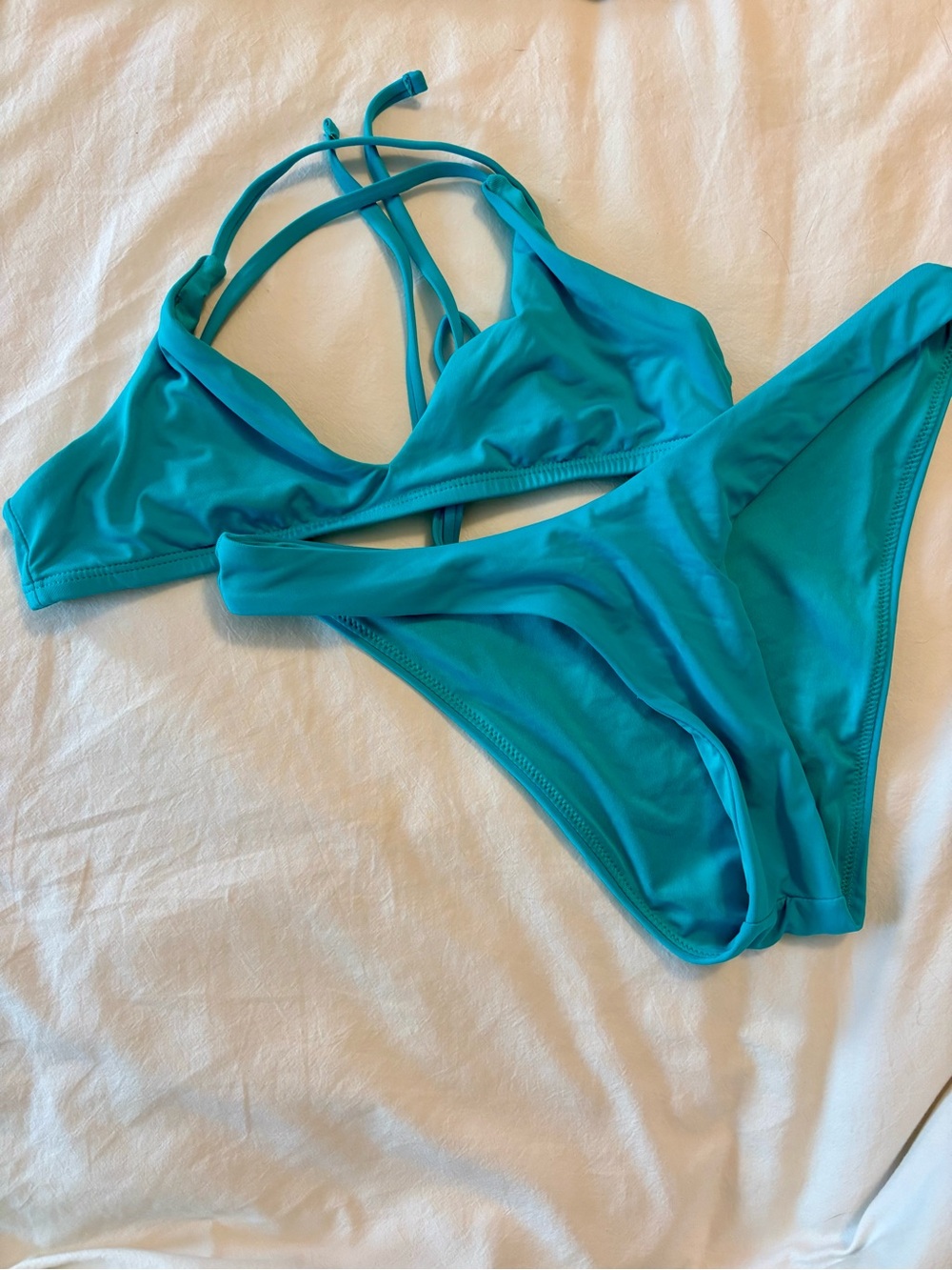 Roxy Teal Bikini Set Size XS Two Piece Swimwear
